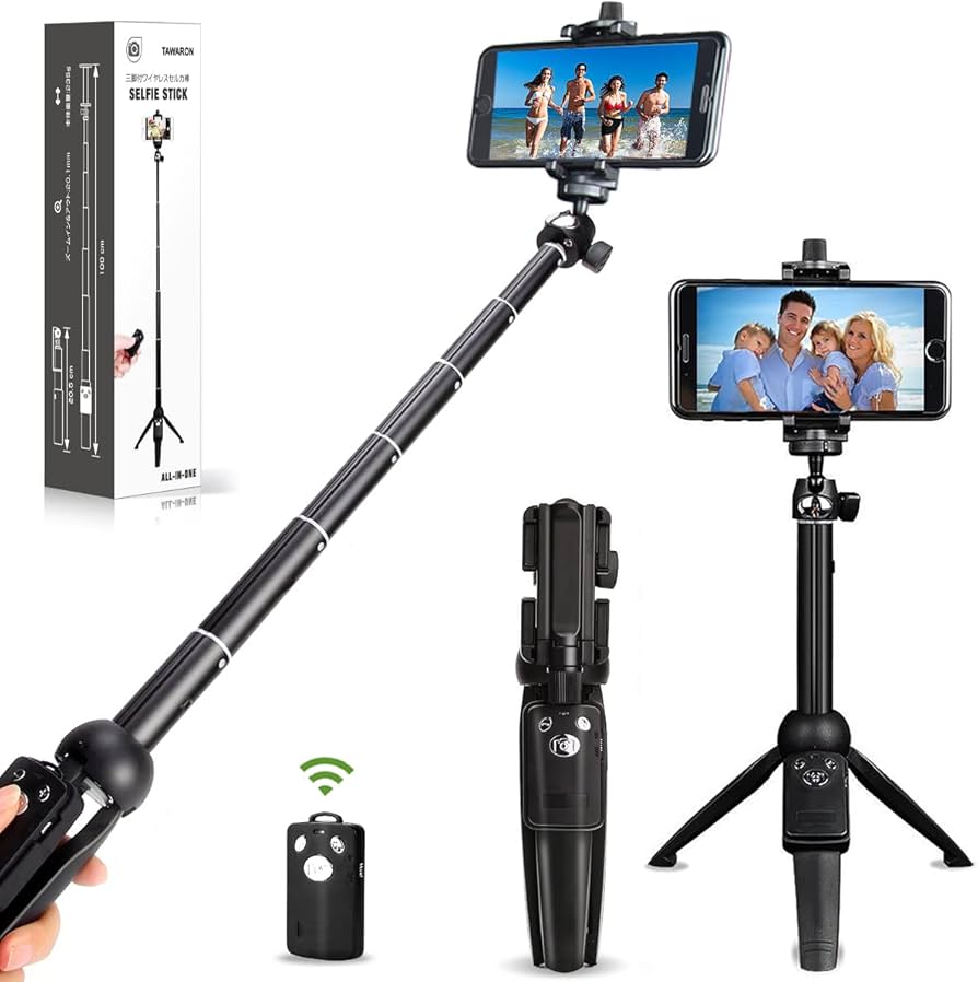 Amazon | 自撮り棒 三脚/一脚兼用 Bluetooth セルカ棒 リモコン付き