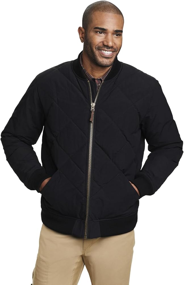 Eddie Bauer Men's 1936 Skyliner Model Down Jacket, Black, Small at