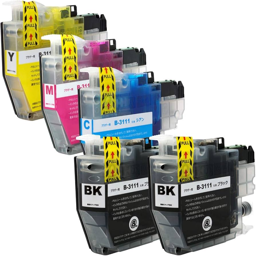Amazon.co.jp: brother ブラザー LC3111-4PK(BK×2/C/M/Y)【全色顔料