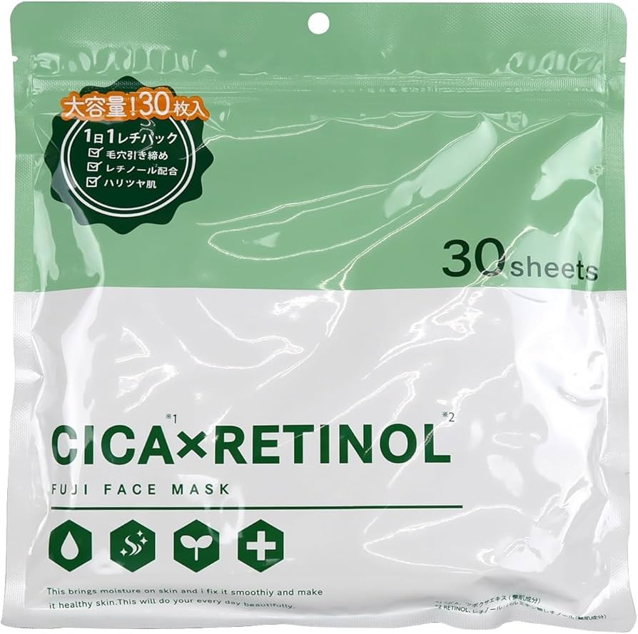 Amazon.co.jp: CICA×RETINOL シカレチフェイスマスク 30枚入 シカ