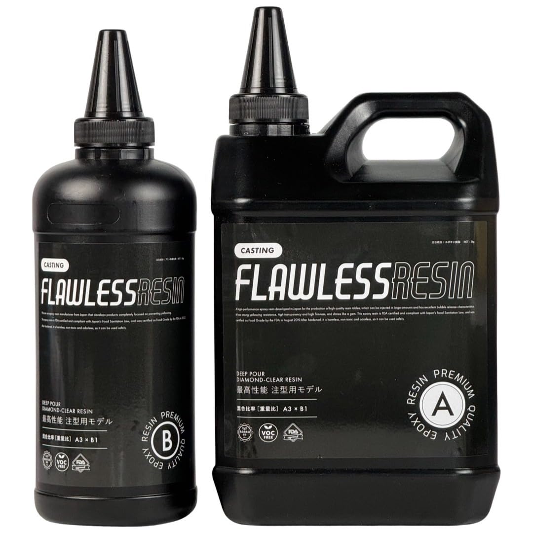 Amazon | フローレスレジン 注型用 高性能エポキシ樹脂 4kg 遅延硬化