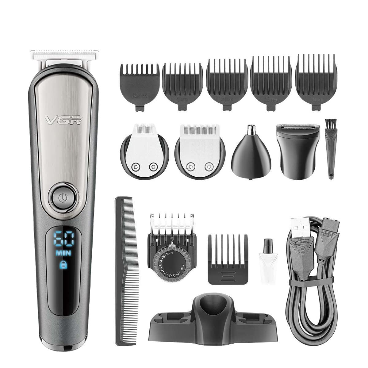 VGR V-105 5-in-1, Face, Hair and Body - Multi Grooming Kit, Hair