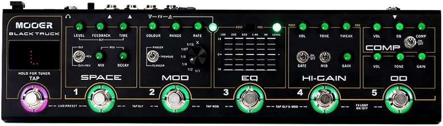 Amazon.com: MOOER Black Truck Guitar Combined Effects Pedal for