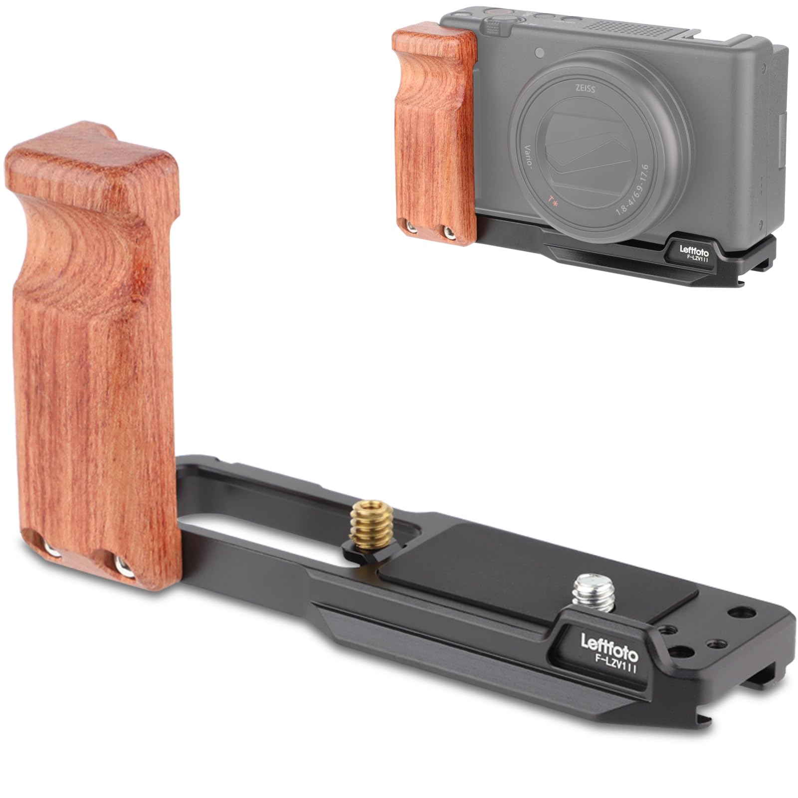 Amazon.com : Leftfoto ZV-1 II Handgrip L Bracket Ergonomic Wooden