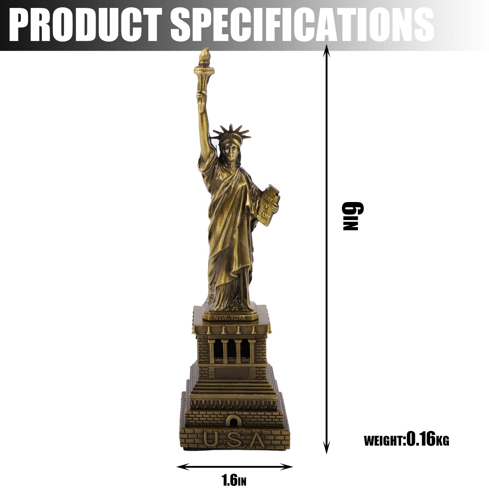 Amazon.com: FUNHOKO Statue of Liberty America 6 Inches Metal Model