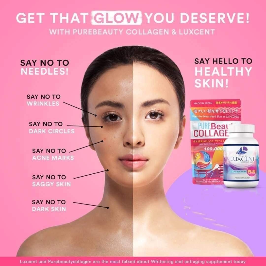 Amazon.com: Pure Beauty Collagen & Luxcent Glutathione Caps Duo