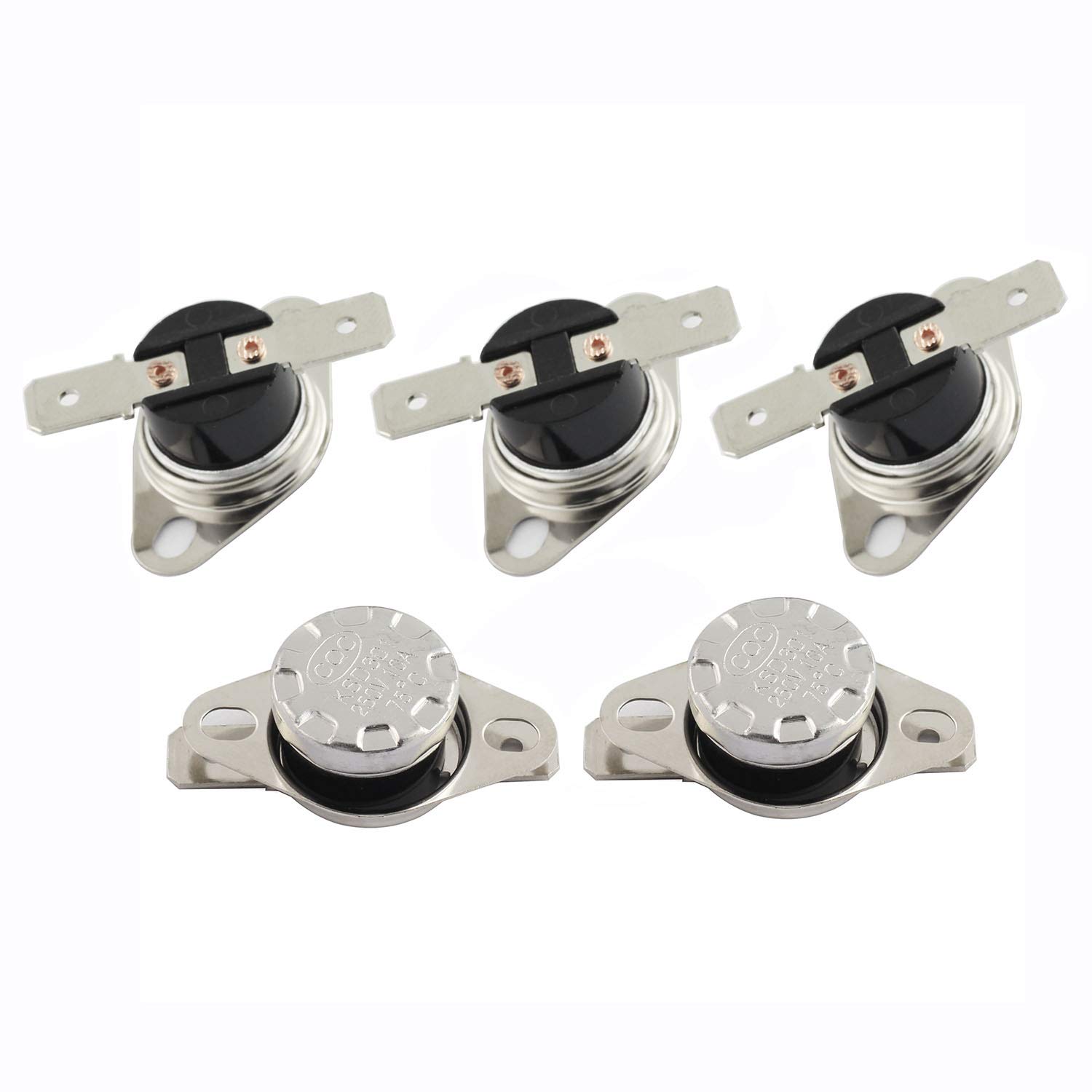 Amazon.com: RuiLing 5-Pack KSD301 75 Degrees Centigrade Thermostat
