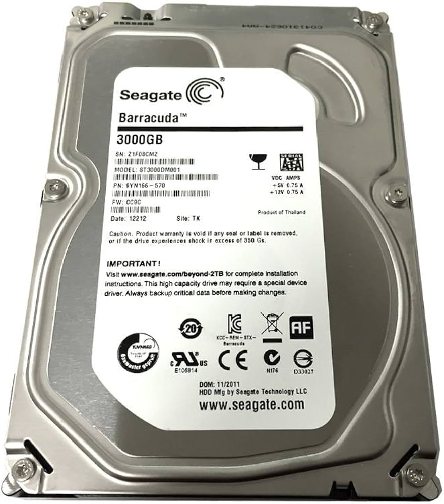 Amazon.com: (Old Model) Seagate 3TB Desktop HDD SATA 6Gb/s 64MB