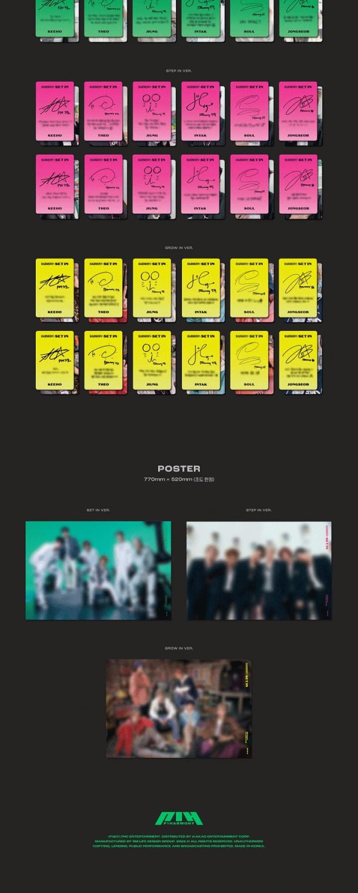 Amazon.com: P1Harmony HARMONY : SET IN 5th Mini Album Contents+