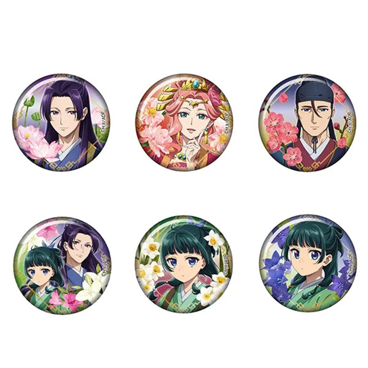 Amazon.co.jp: 薬屋のひとりごと 缶バッジ 猫猫 壬氏 玉葉 非公式