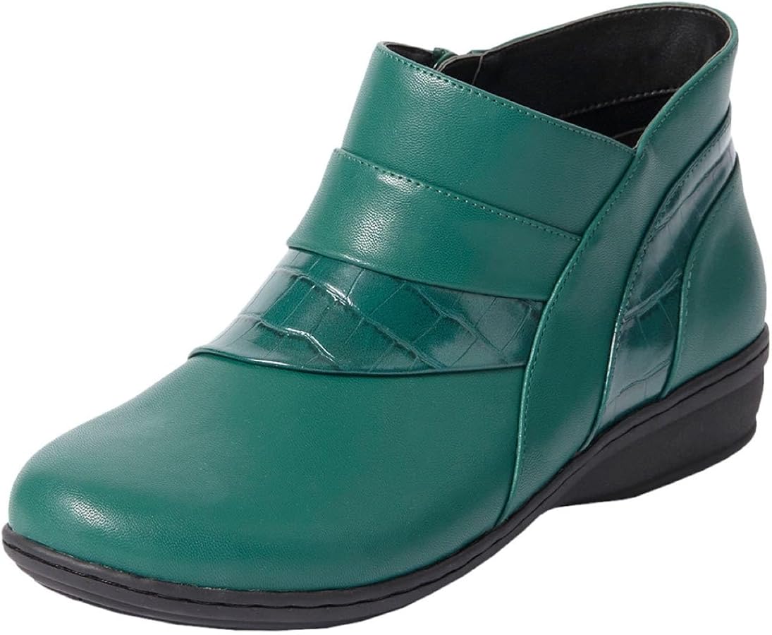 Amazon.com | Comfortview Jolene Bootie Short Ankle Boot Women's