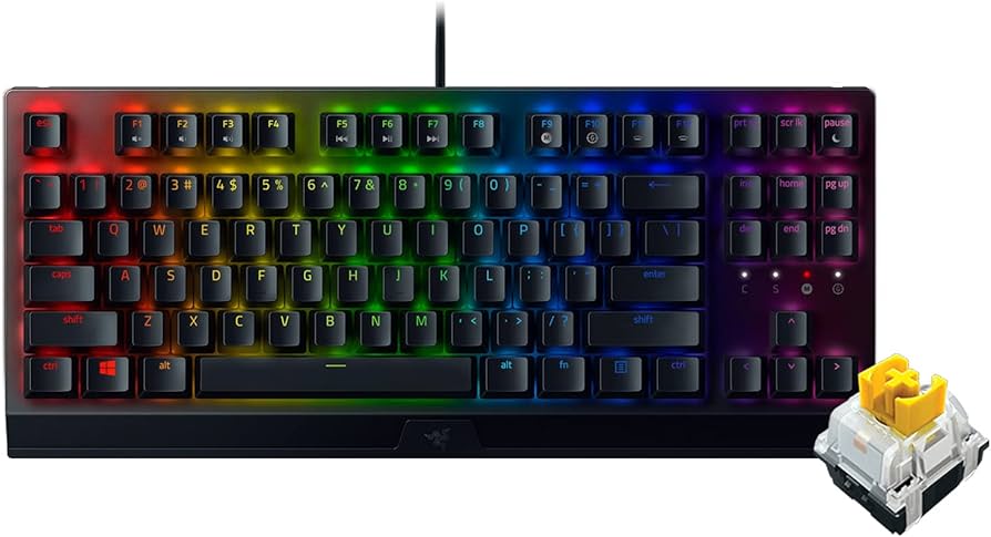 Amazon.co.jp: Razer BlackWidow V3 Tenkeyless - Yellow Switch
