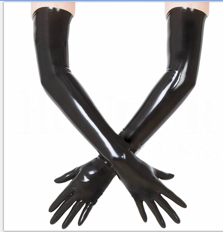 Amazon | 大人のユニセックスブラックラテックスロンググローブオペラ