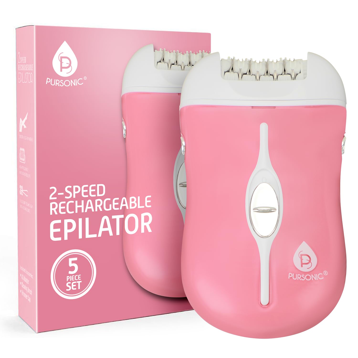Amazon.com : Pursonic Fe120P Cordless Epilator with 40 Tweezers
