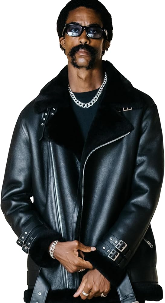 Amazon | [クライミー] ムートン レザー ライダース ジャケット