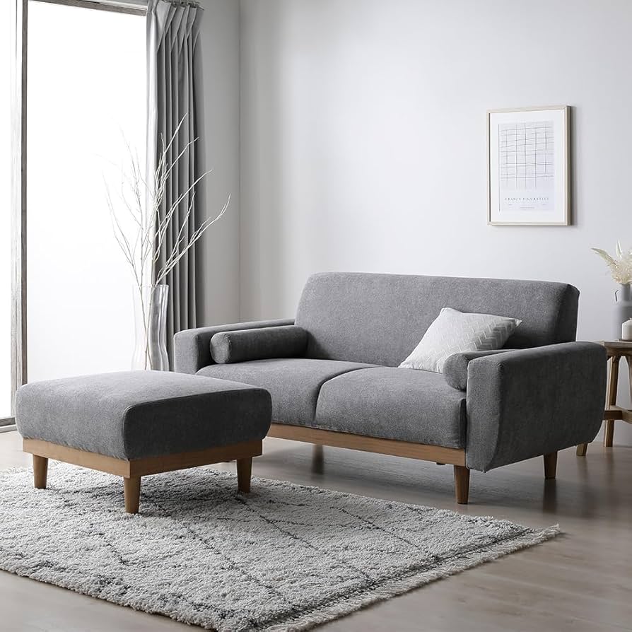 Amazon.co.jp: RASIK ソファー 2点セット 2.5人掛けソファ+オットマン