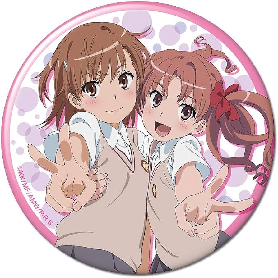 Amazon | とある科学の超電磁砲S 缶バッジ デザイン05(御坂美琴&白井
