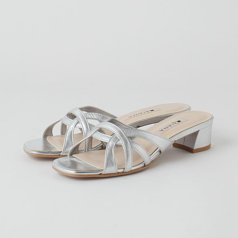 Amazon | [ダイアナ] サンダル 日本製 銀 シルバー Mサイズ