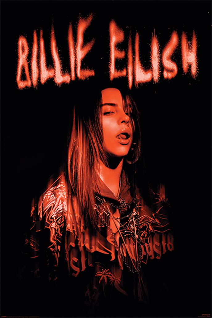 Amazon.com: Billie Eilish - Music Poster (Sparks - Black & Red