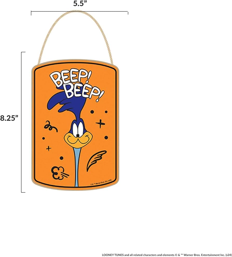 Amazon.com: Looney Tunes Road Runner Beep Beep Hanging Wood Wall