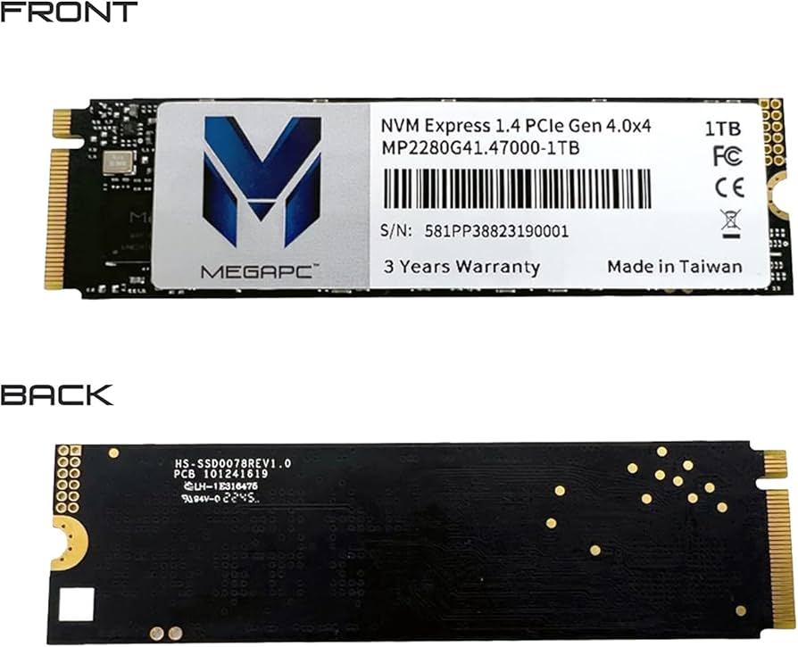Amazon.com: MegaPC PCIe SSD 1TB NVMe M.2 2280 Internal Solid State