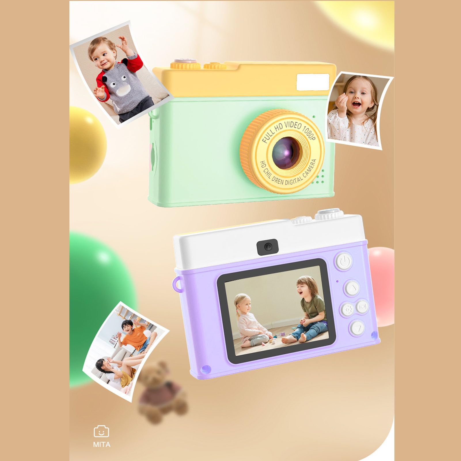 Amazon | 1080P デジタルカメラ、4X デジタルズーム ABS コンパクト