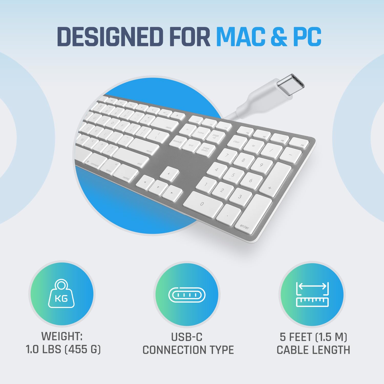 Amazon | Matias 有線USB Cキーボード Mac用 テンキー付き - Mac
