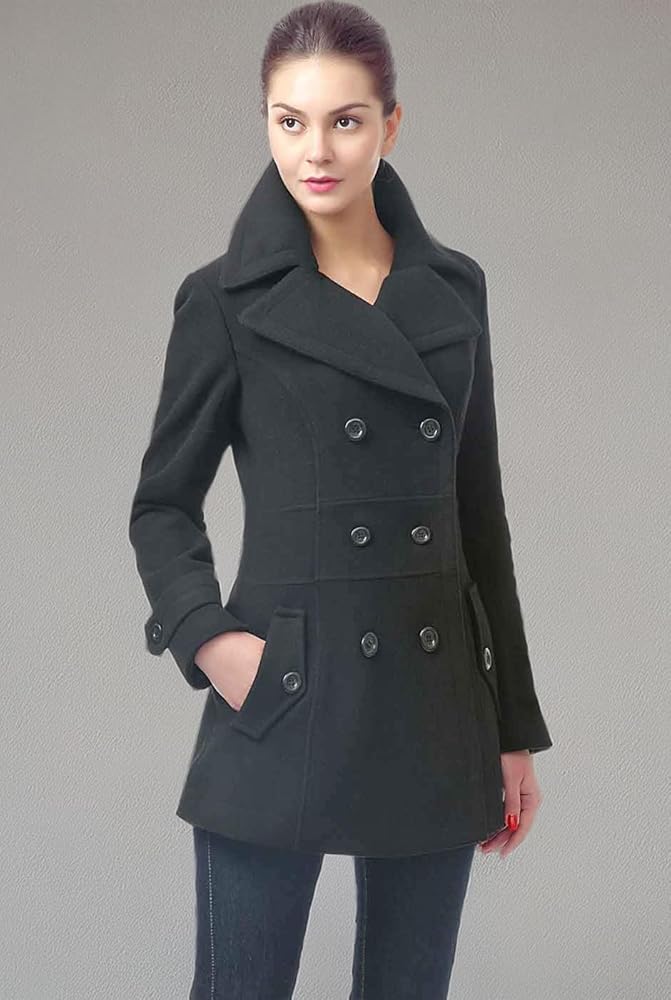 Amazon.com: BGSD Women Joann Wool Blend Walking Pea Coat (Also