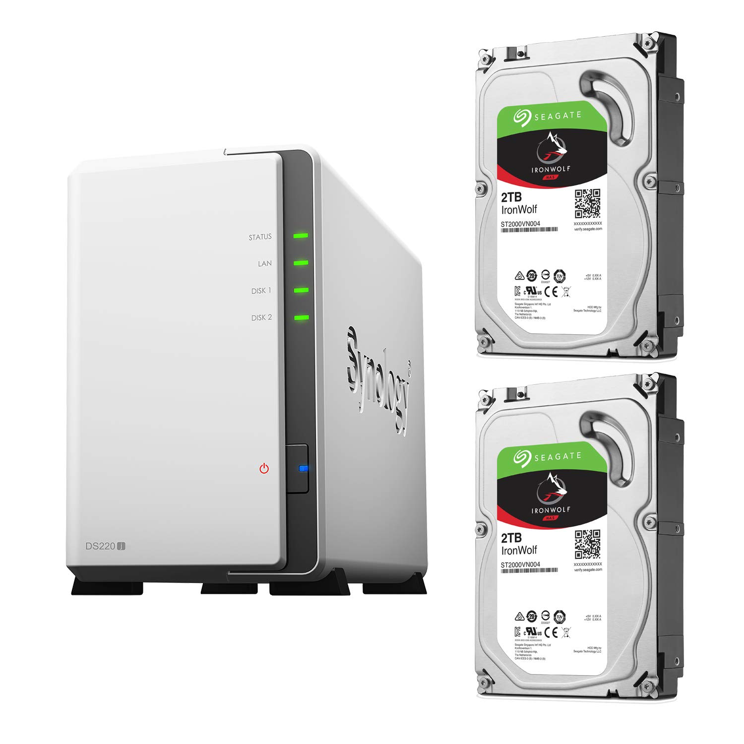 Amazon.co.jp: Synology NAS HDDセット 2ベイ DS220j & Seagate HDD