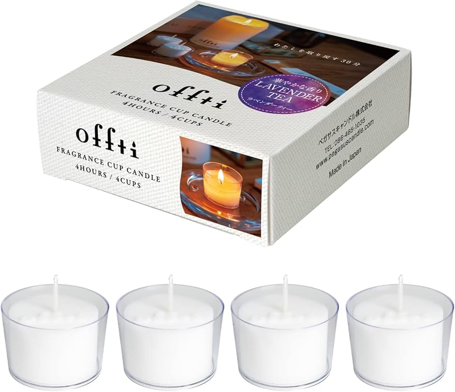 Amazon.co.jp: オフティ アロマキャンドル ラベンダーティーの香り 4