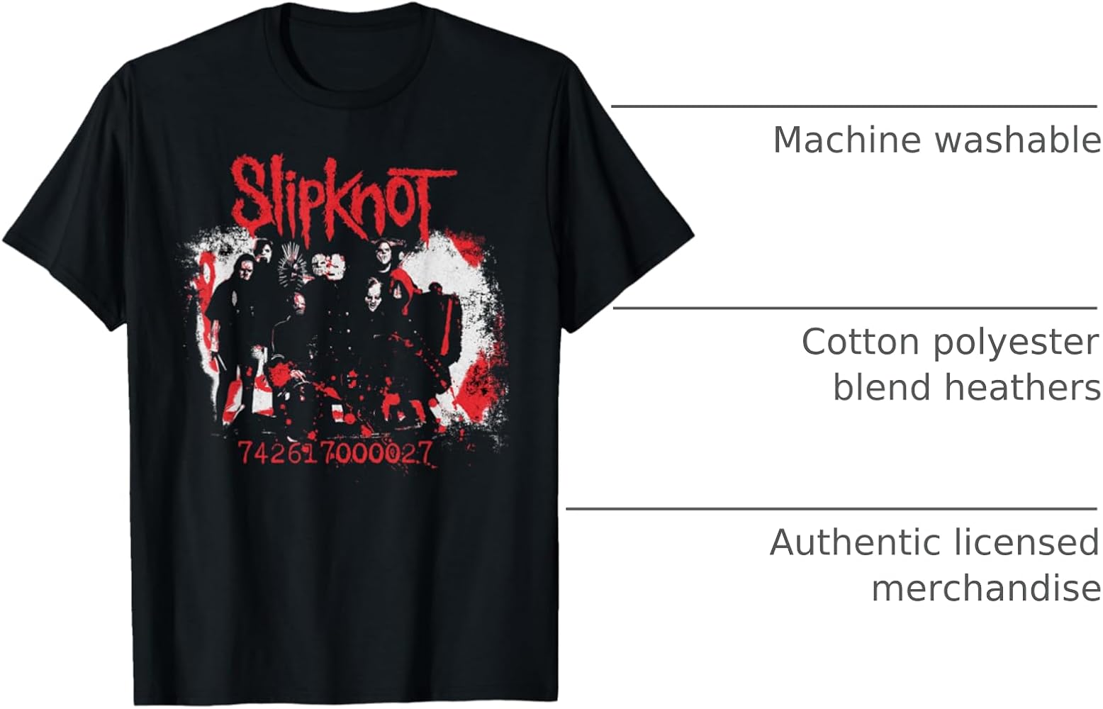 Amazon.com: Slipknot Men's Unisex-Adults Black T-Shirt with