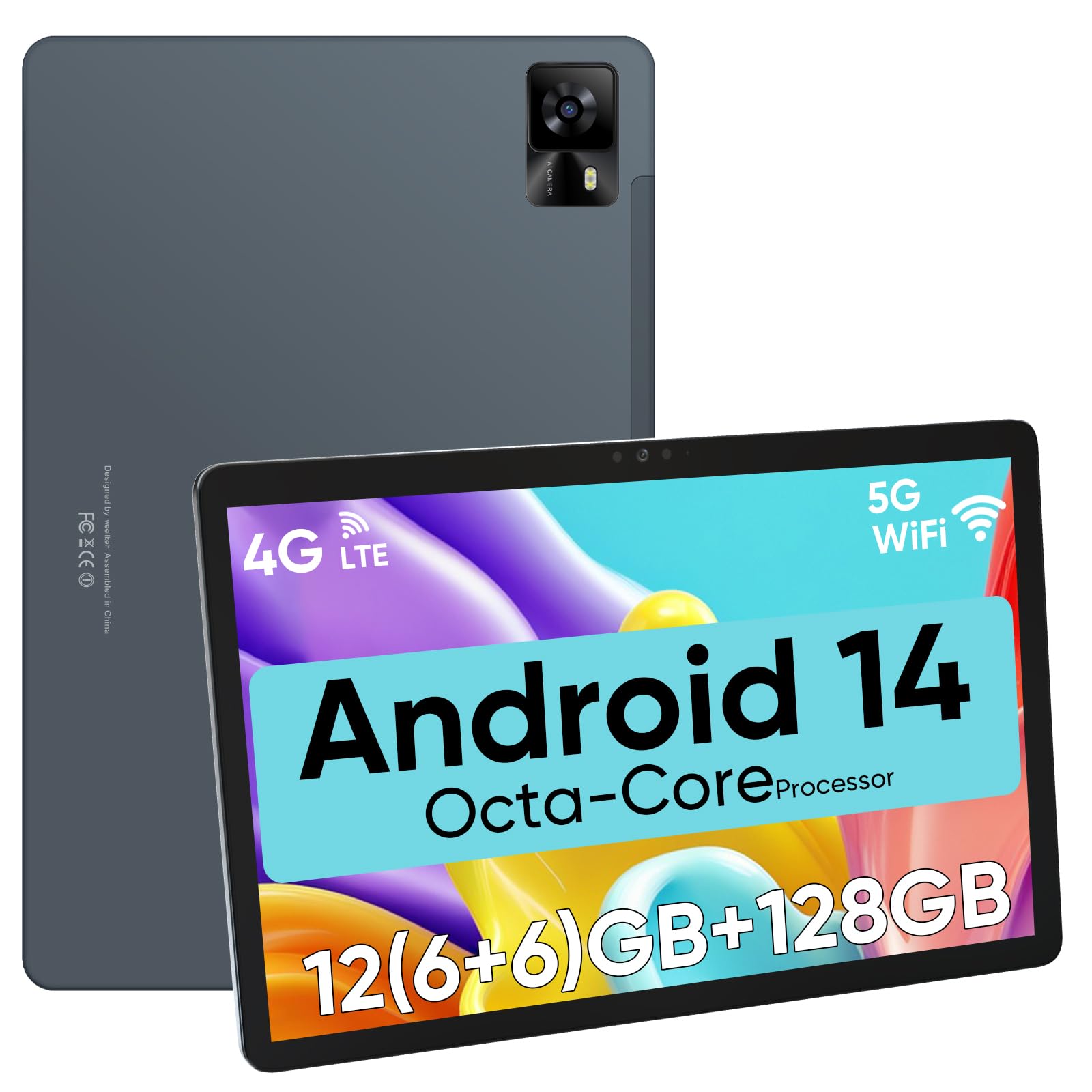 Amazon.com : weelikeit 10.1'' Android 14 Tablet 128GB Storage+12(6
