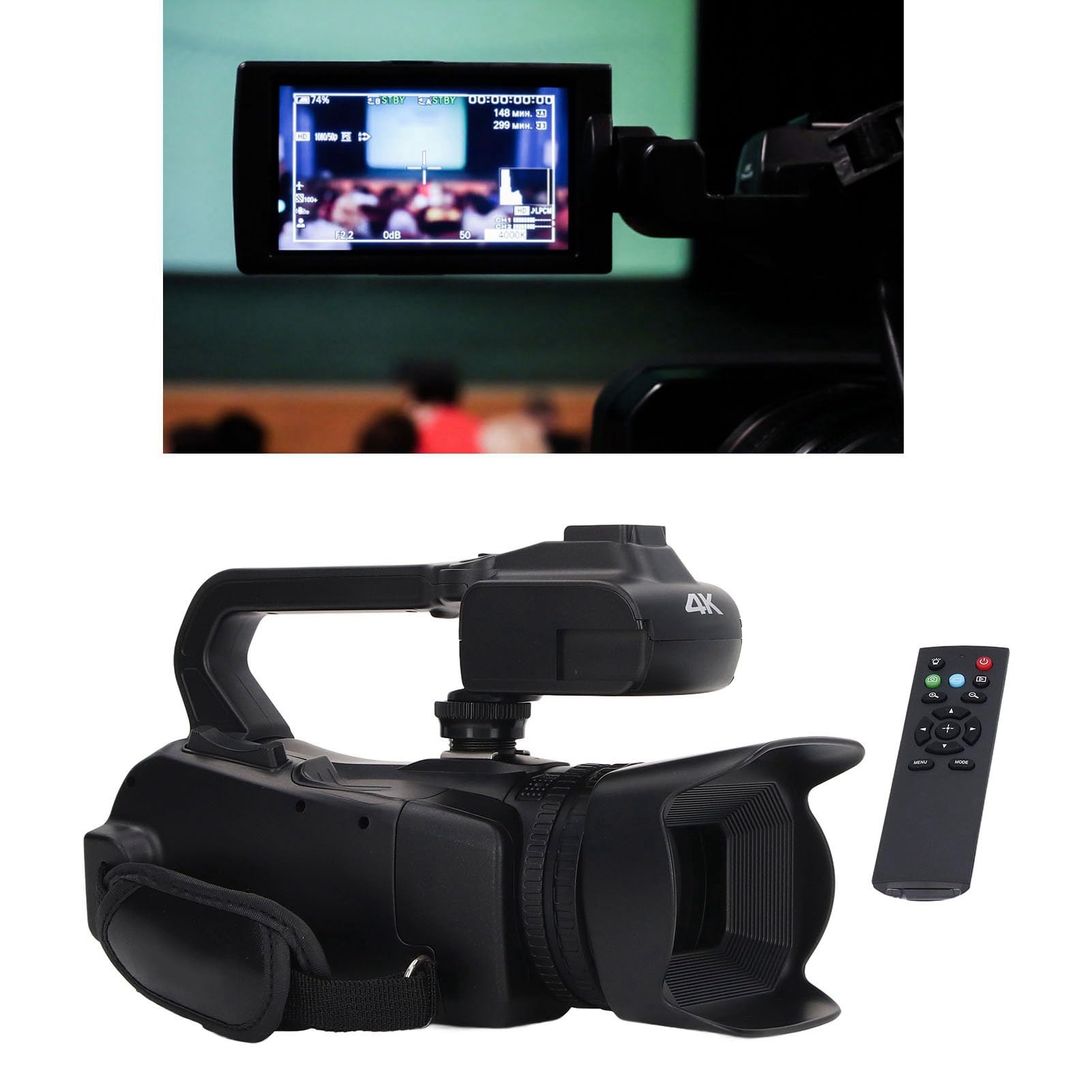 Amazon | 4K Ultra HD ビデオ カメラ ビデオカメラ、18X デジタル