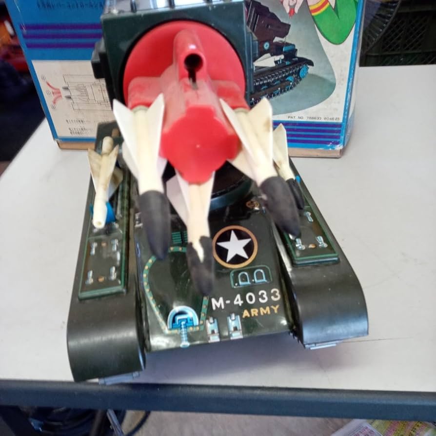 絶版 希少 ブリキ 増田屋 ミサイルタンク MS-33 MS33 現状品一部欠け