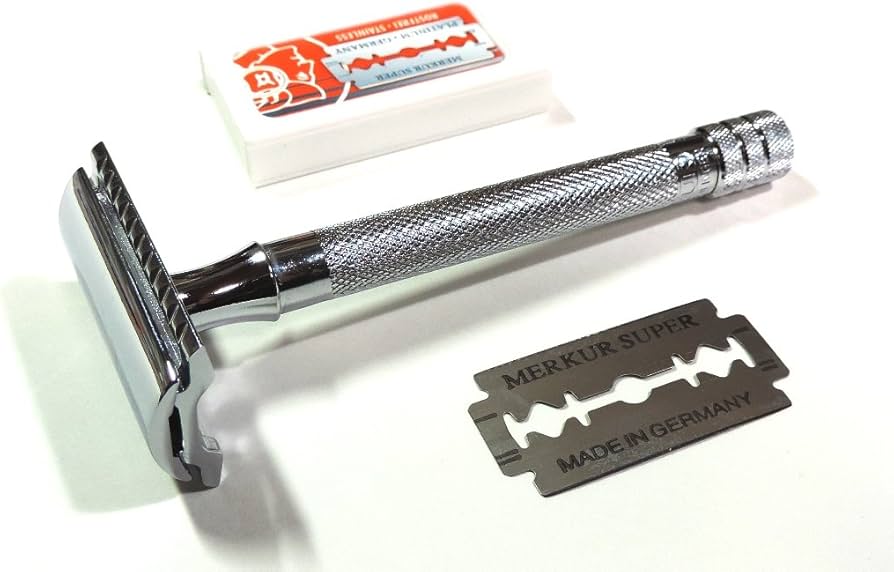 Amazon.co.jp: メルクールMERKUR(独)安全器23C両刃ホルダー替刃11枚付