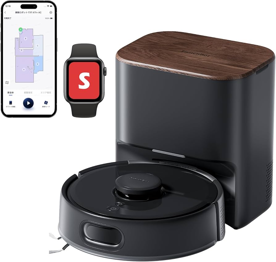 Amazon | 【2025進化】 SwitchBot ロボット掃除機 K11+ 超小型 - 高