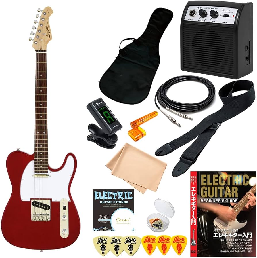 Amazon | エレキギター 初心者セット 12点 Legend LTE-Z メタリック