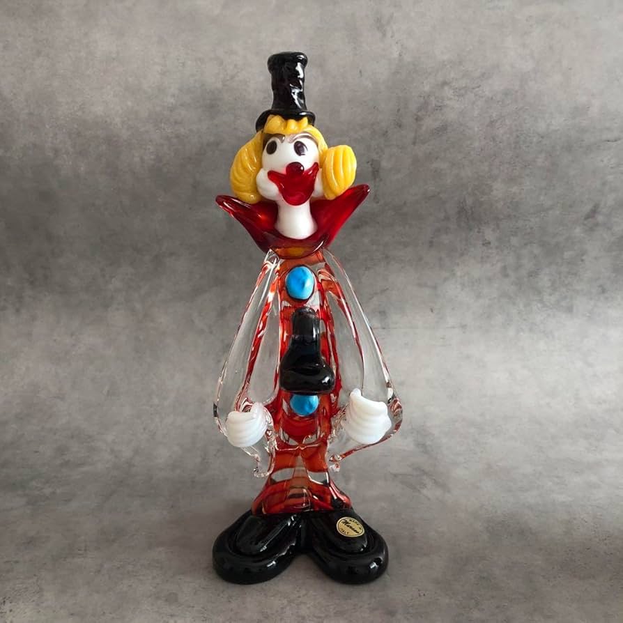 Amazon.co.jp: ムラーノガラス ピエロ 人形 イタリア ピエロ ガラス