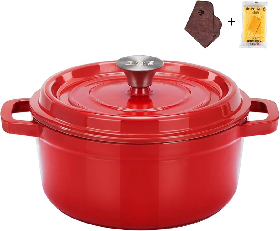 Amazon.co.jp: WANGYUANJI 鋳物ホーロー鍋 無水鍋24cm 両手 ギフトに