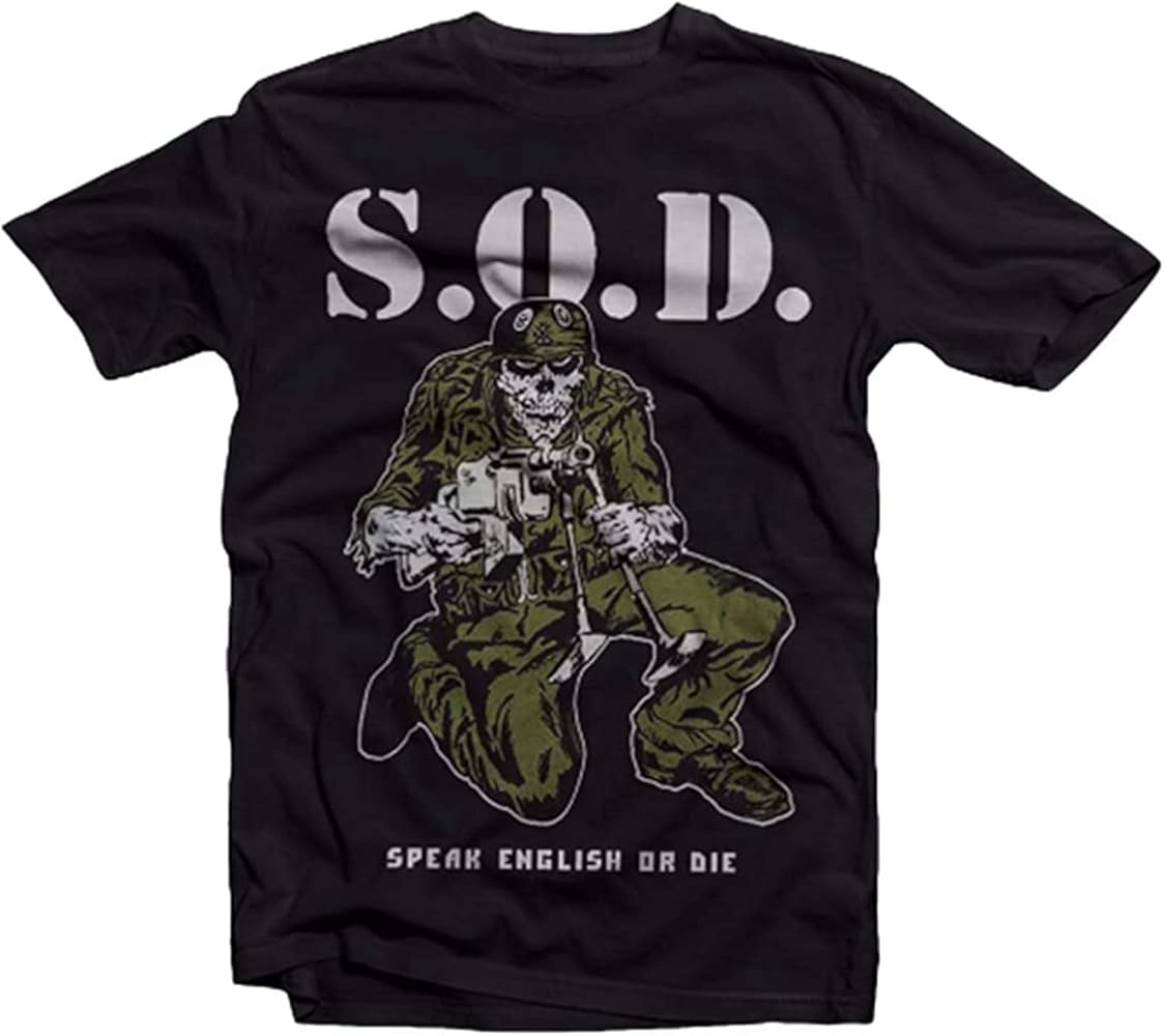 SyLaLe Men's Stormtroopers of Death-S.O.D.-Crossover Thrash Band,T