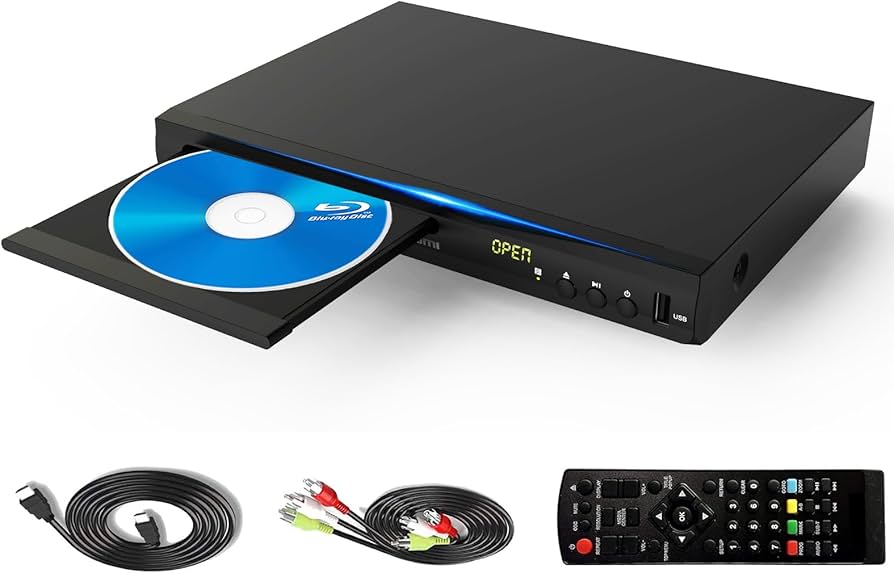 Amazon | ブルーレイDVDプレーヤー コンパクトデザイン、フルHD 1080p