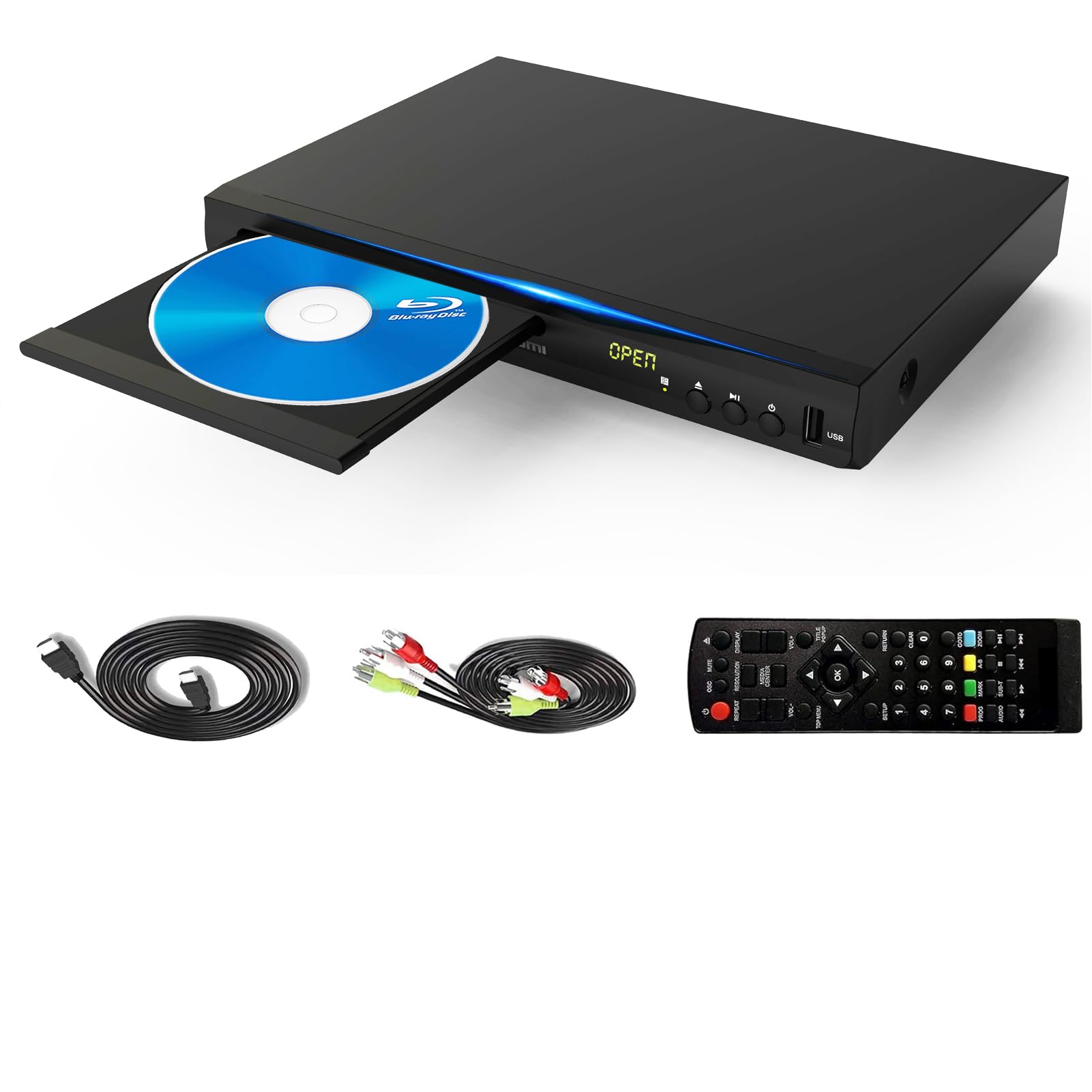 Amazon | ブルーレイDVDプレーヤー コンパクトデザイン、フルHD 1080p