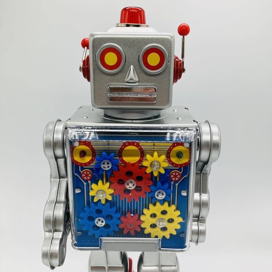 現状品 ピストンロボットⅢ メタルハウス ロボット ブリキ 玩具