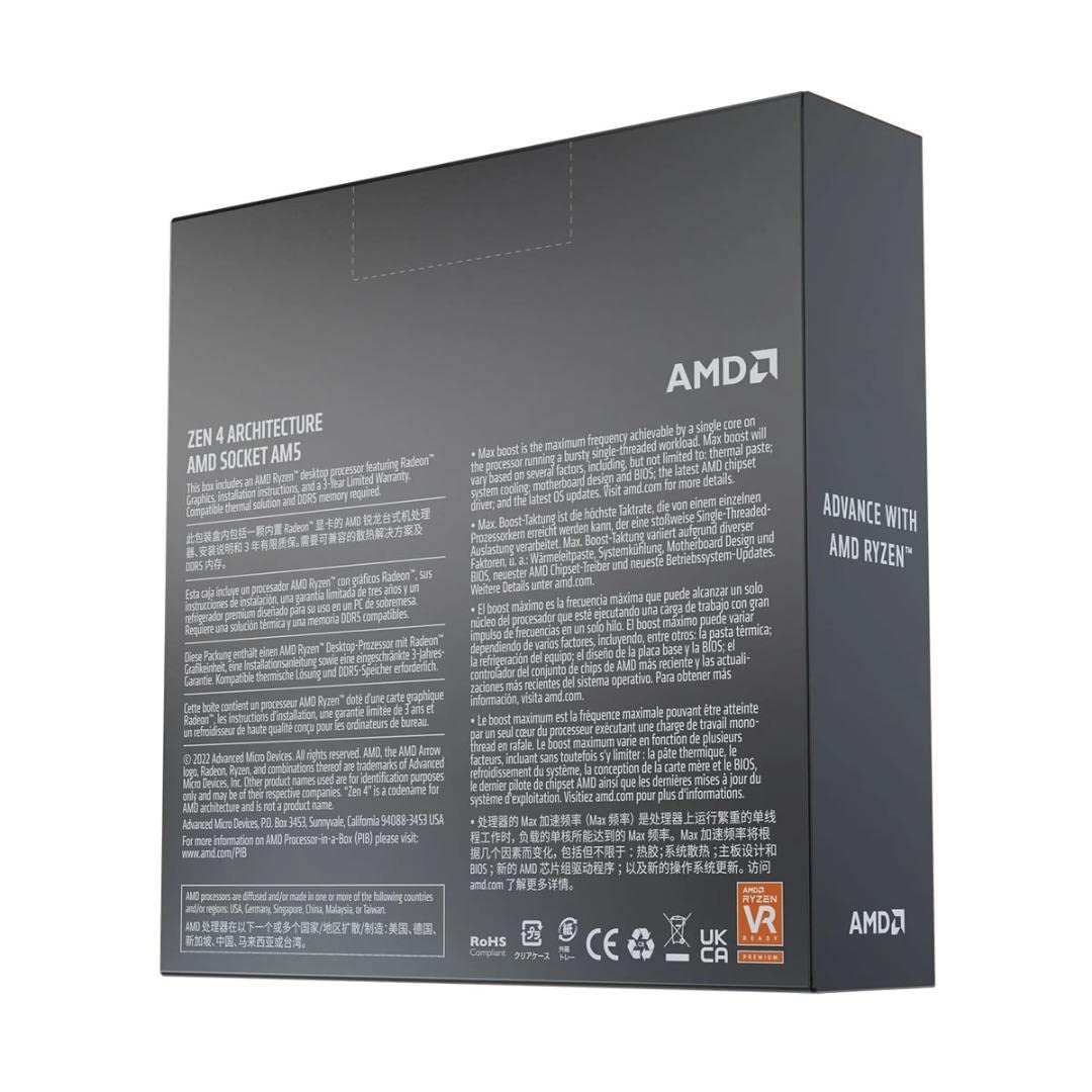 Amazon.com: AMD Ryzen 5 7600X 6-Core, 12-Thread Unlocked Desktop