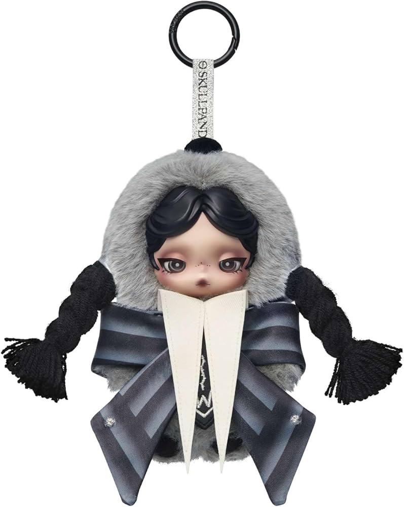 Amazon.com: POP MART SKULLPANDA × Wednesday Plush（Nevermore