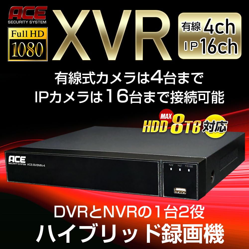 Amazon | ACE SECURITY SYSTEM 防犯カメラレコーダー 録画機 アナログ