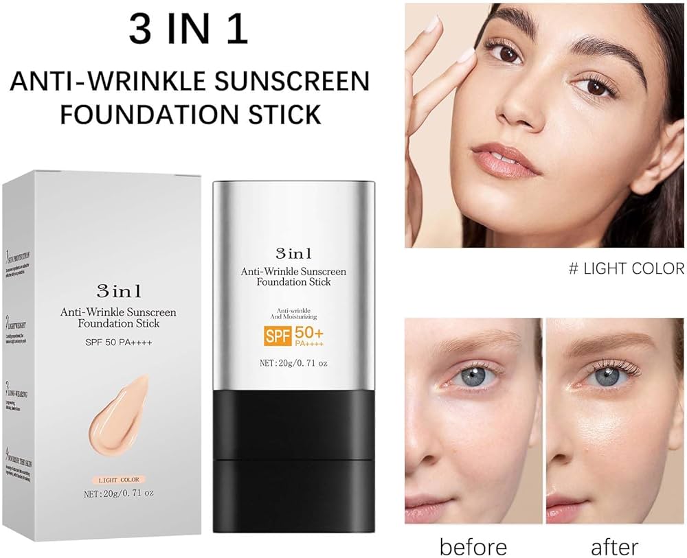 Amazon.com : Foundation Stick with Brush, SPF 50, Hydrating Anti