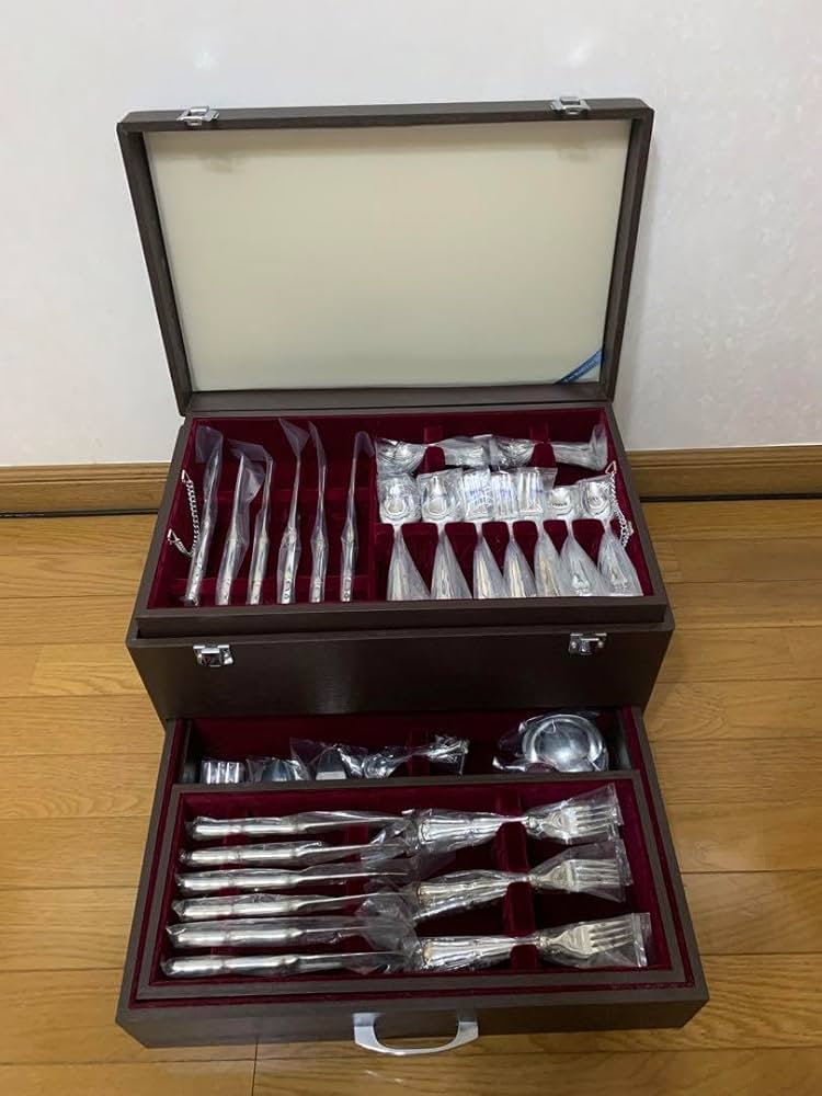 Amazon | 銀座和光 WAKO銀仕上げカトラリーBOXセット 103ピース | ノー