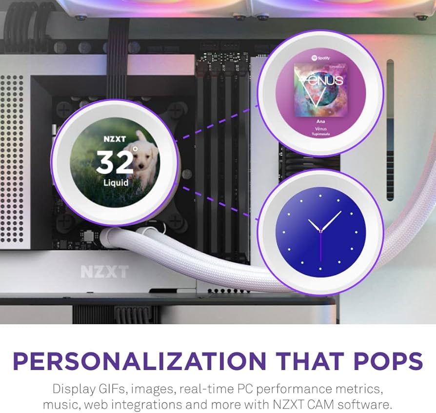 NZXT KRAKEN Elite RGB 360 White Simple Water Cooling CPU Cooler RL