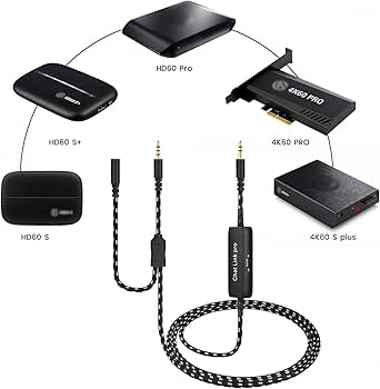 Amazon.com: YEAOI HD60 S Chat Link Pro Cable for Elgato HD60 X